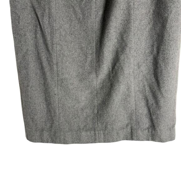 Marina Moscone Collective Gray Wool Slit Pencil Midi Skirt Size 12 - Picture 11 of 14